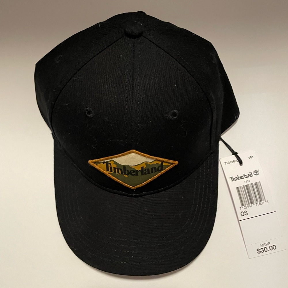 Timberland Black and Gold Logo Cap